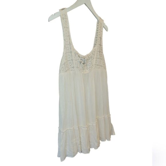 URBAN OUTFITTERS OUT FROM UNDER Thalia Tiered Slip Dress Ivory Cream S - Picture 4 of 13